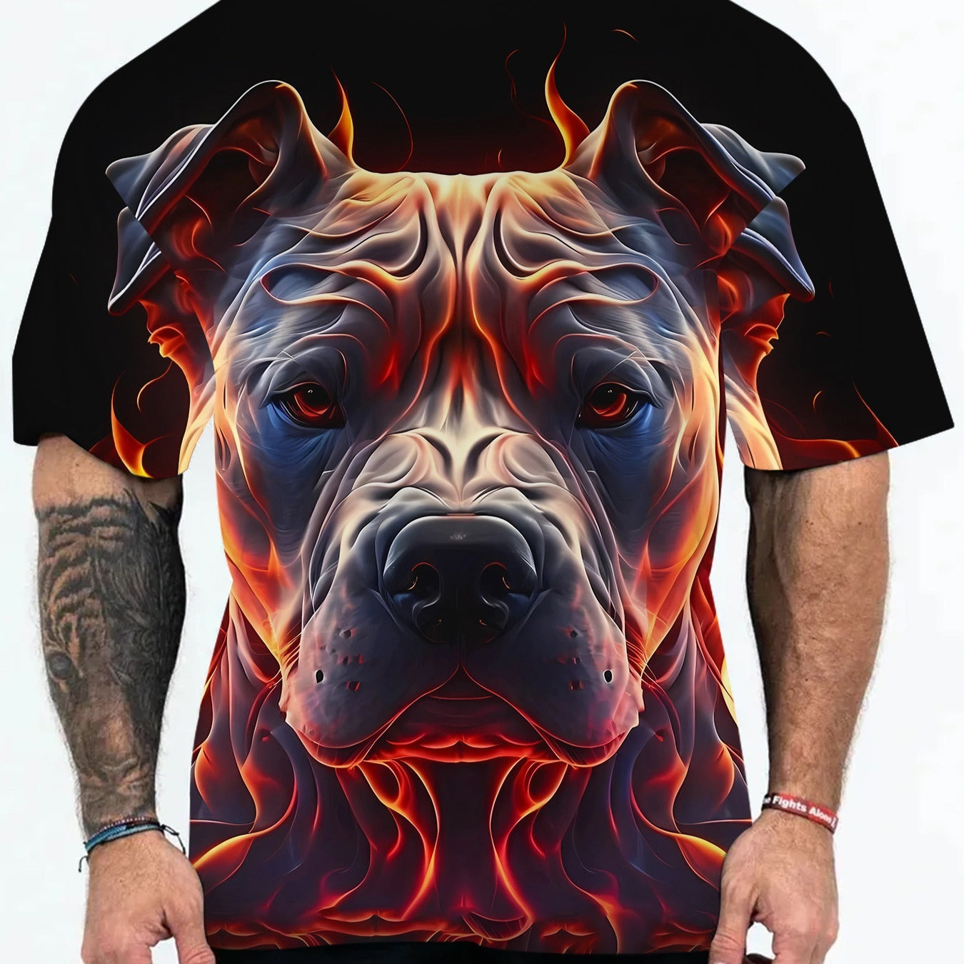 3D Digital Printing Short Sleeves With Animal Patterns