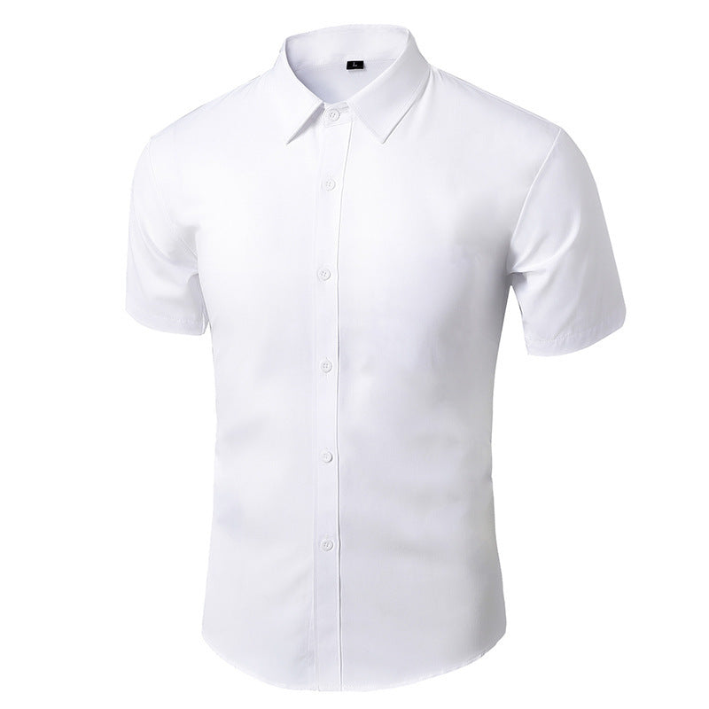 Men's Solid Color Versatile Casual Suit Shirt