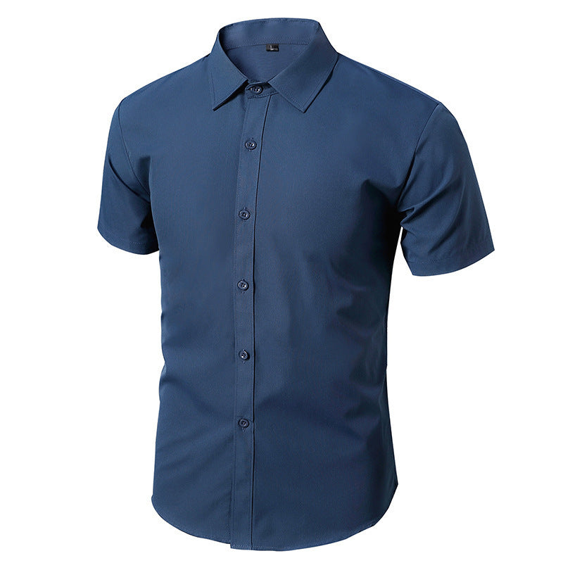 Men's Solid Color Versatile Casual Suit Shirt
