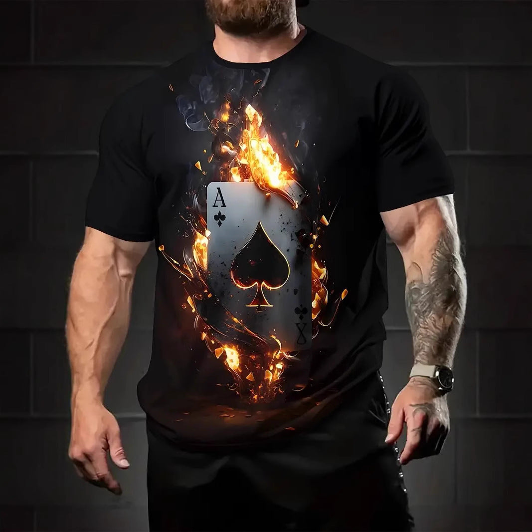 Men's Top Short-Sleeve T-Shirt Casual High-End Style