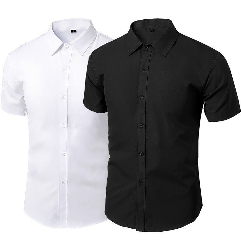 Men's Solid Color Versatile Casual Suit Shirt