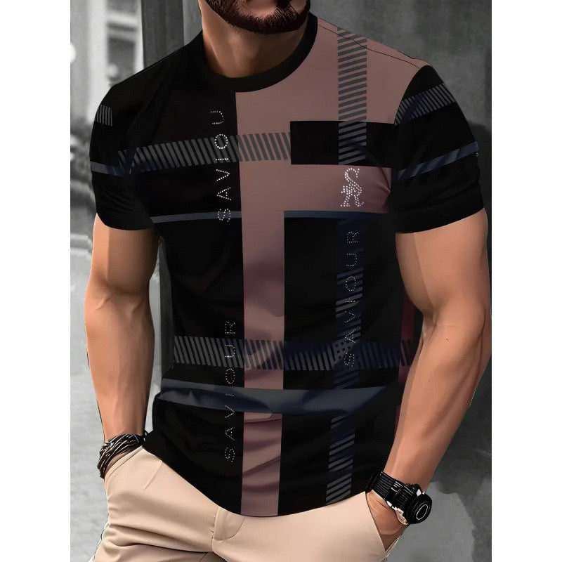 Men's Top Short-Sleeve T-Shirt Casual High-End Style