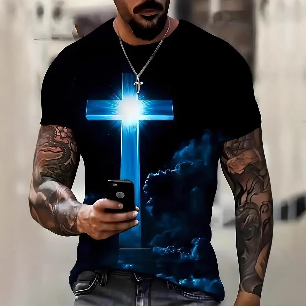 Men's Top Short-Sleeve T-Shirt Casual High-End Style