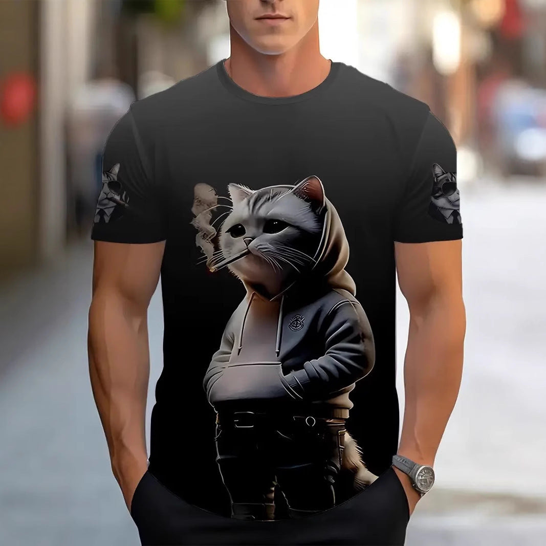 Men's Top Short-Sleeve T-Shirt Casual High-End Style