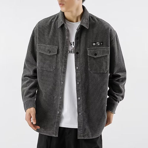 Corduroy Shirt For Men Plus-size And Oversized Shirt For Spring And Autumn